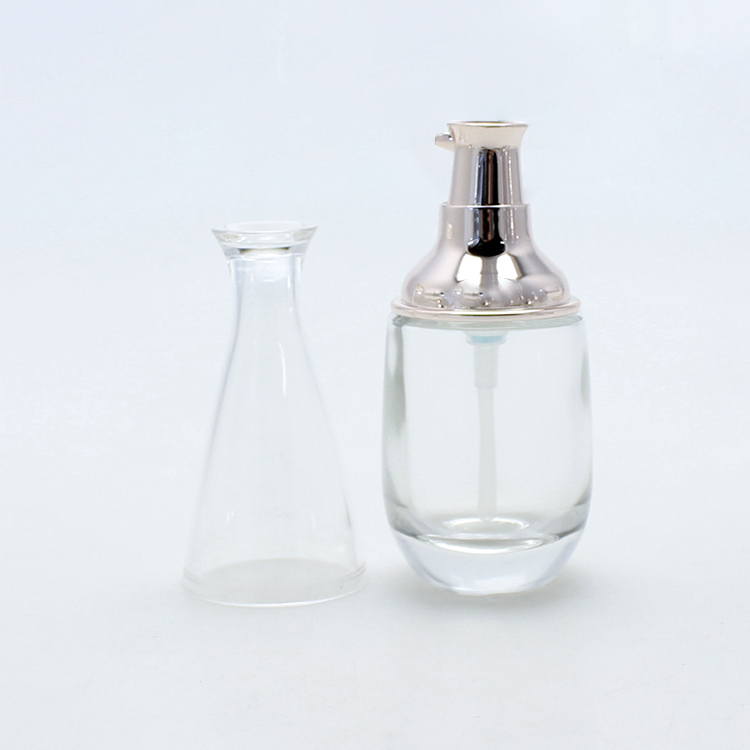 custom size glass perfume bottle with cap